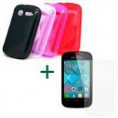 Tpu Alcatel pop C1 varios colores + film
